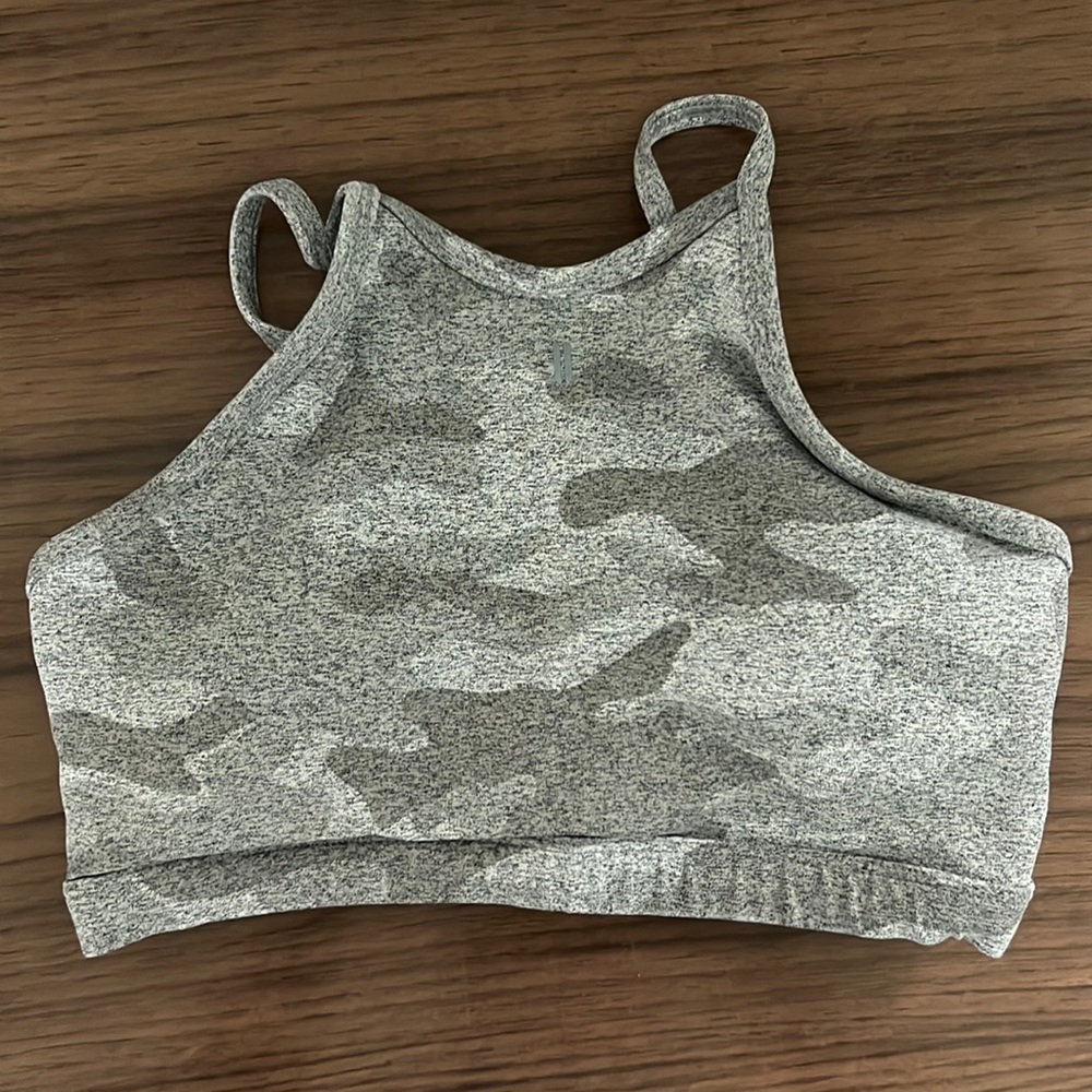 NoBull PLUSH HEATHER HALTER SPORTS BRA
